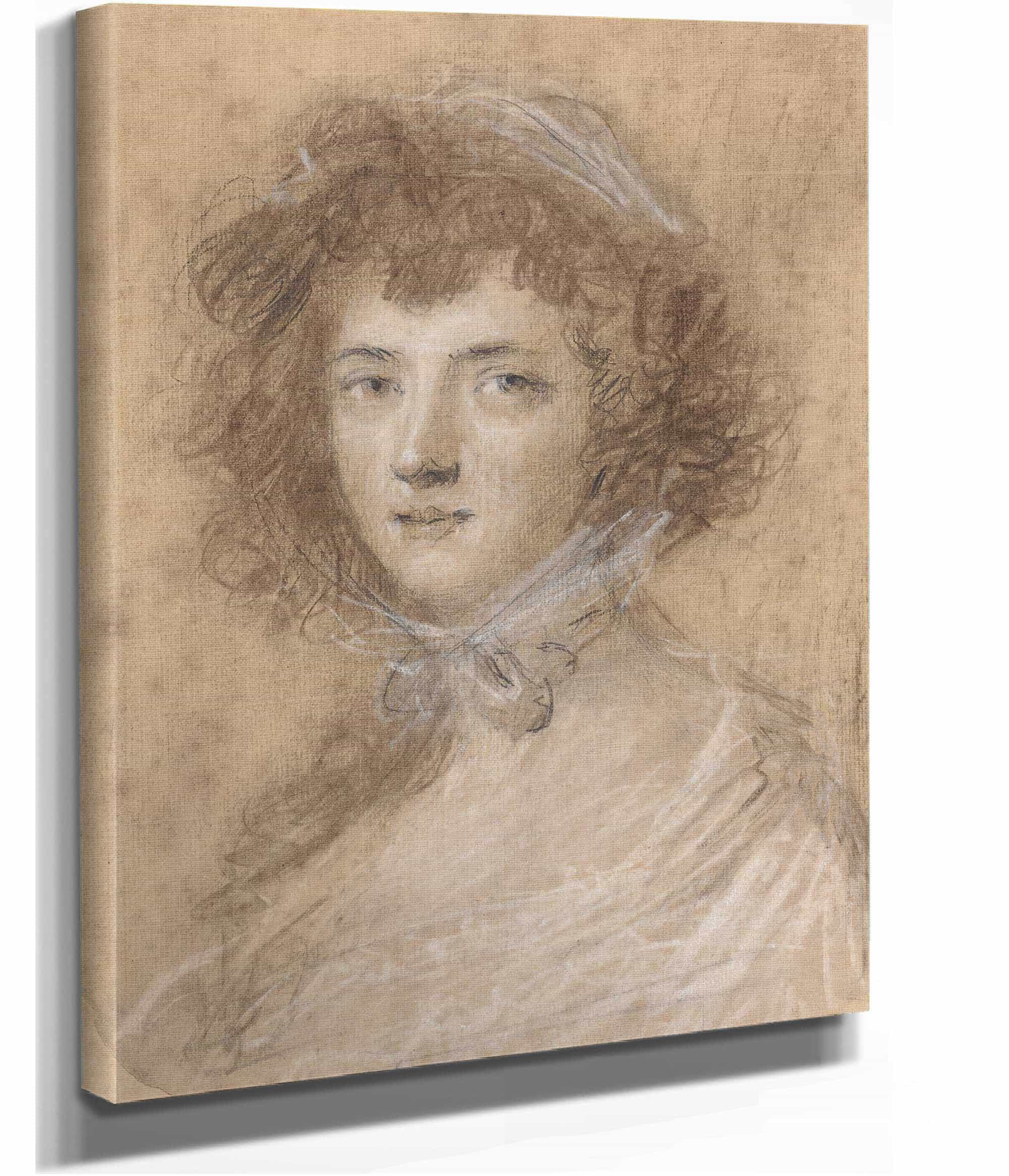Head And Bust Of A Woman by Sir Joshua Reynolds