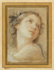 Head Of A Bacchante by Charles Joseph Natoire