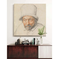 Head Of A Bearded Man In A Hat by Adriaen Van Ostade