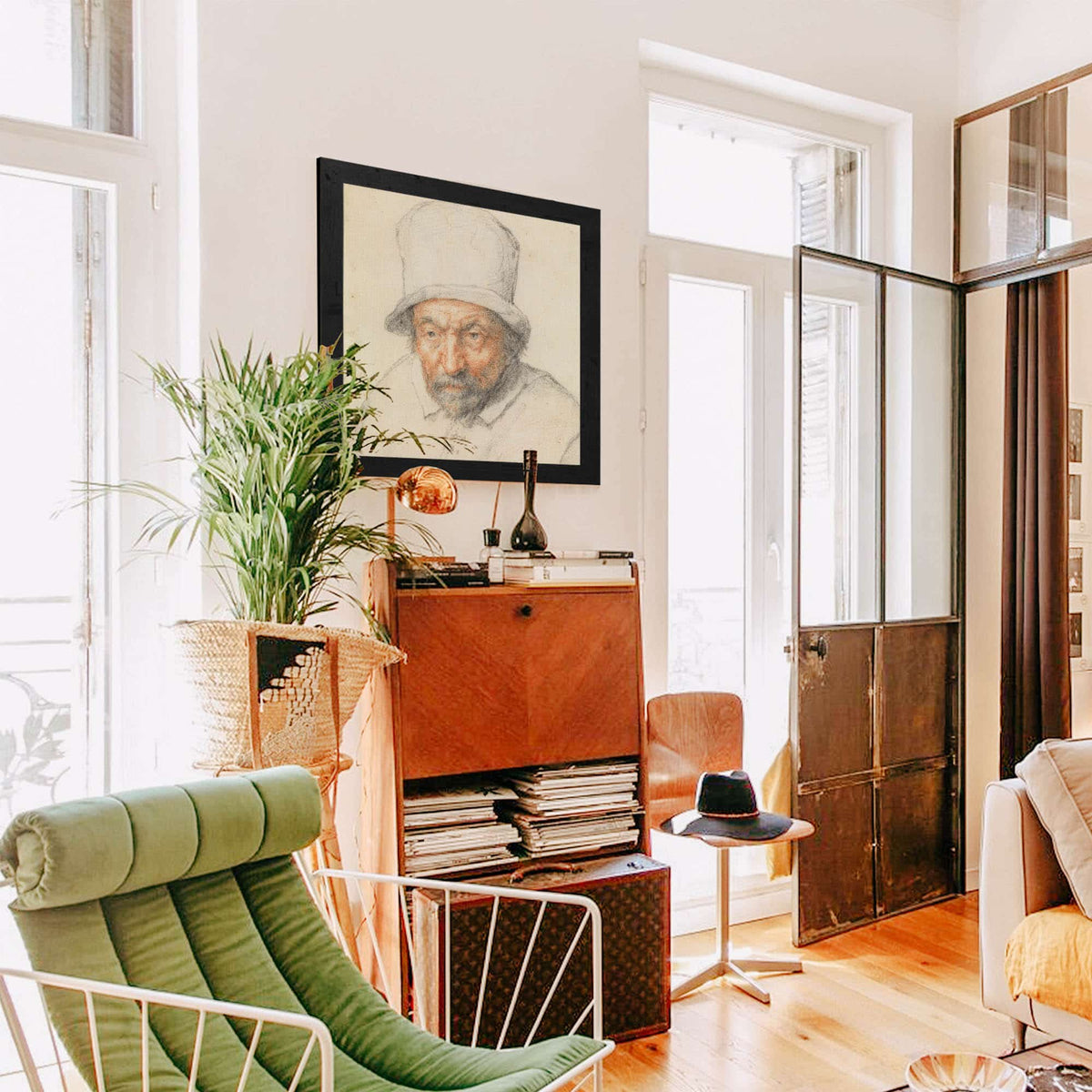 Head Of A Bearded Man In A Hat by Adriaen Van Ostade