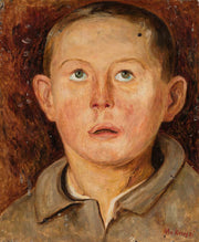 Head Of A Boy In An Unbuttoned Collar by Tadeusz Makowski