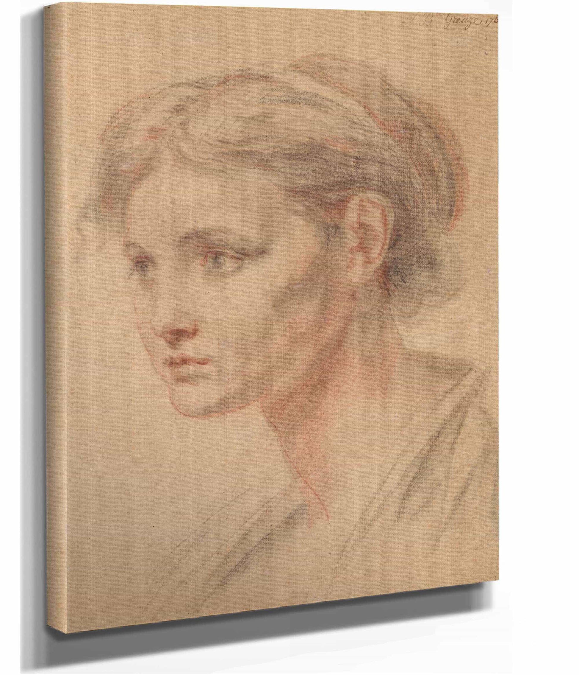 Head Of A Girl by Jean Baptiste Greuze