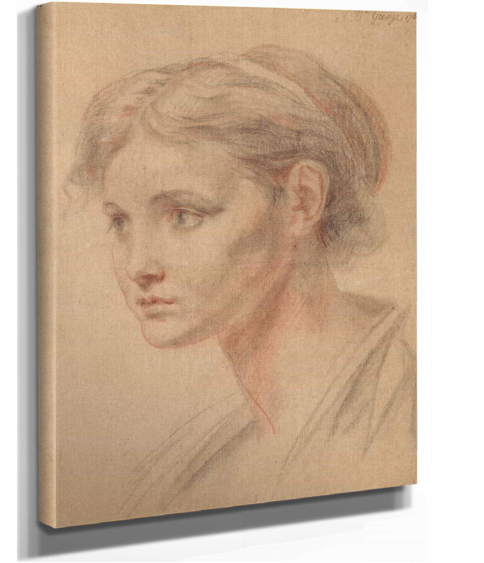 Head Of A Girl by Jean Baptiste Greuze