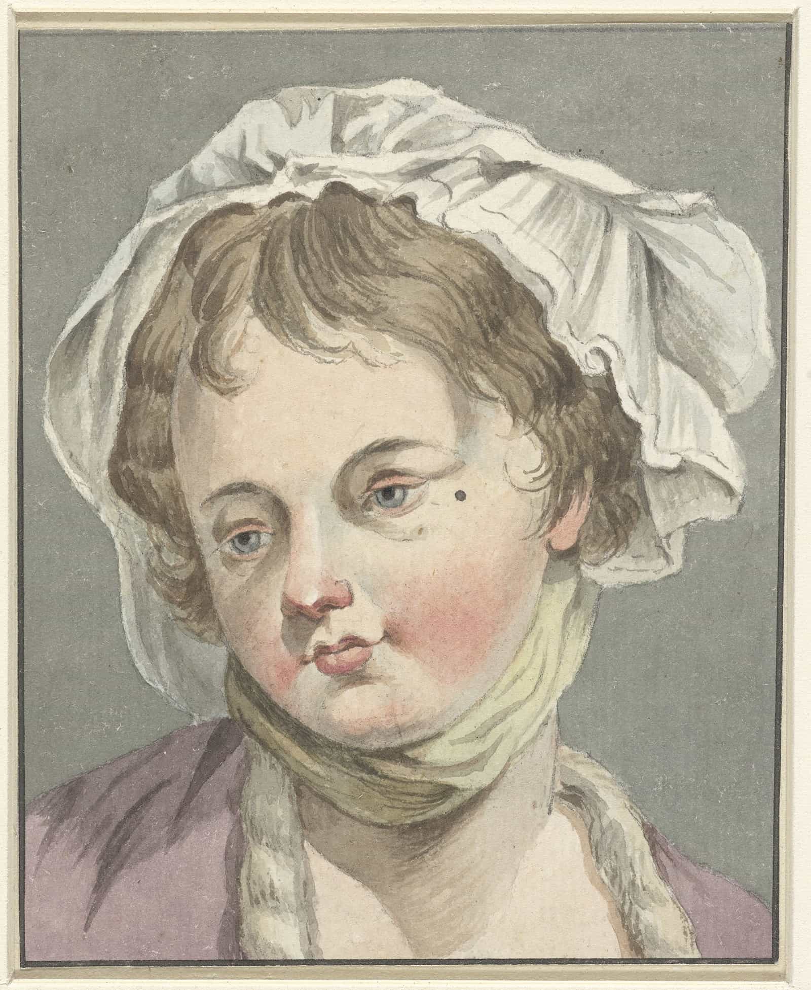 Head Of A Girl by Jean Baptiste Greuze