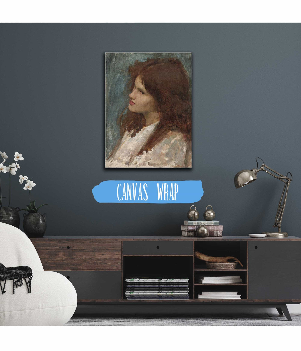 Head Of A Girl by John William Waterhouse