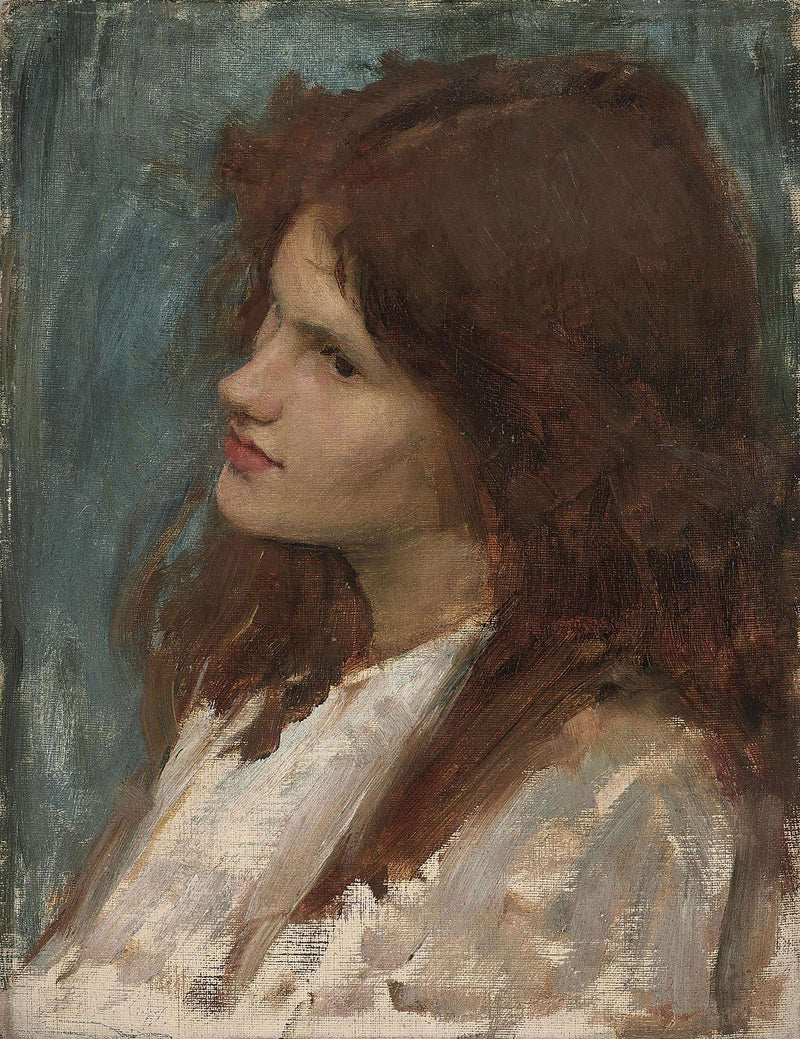Head Of A Girl by John William Waterhouse
