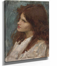 Head Of A Girl by John William Waterhouse