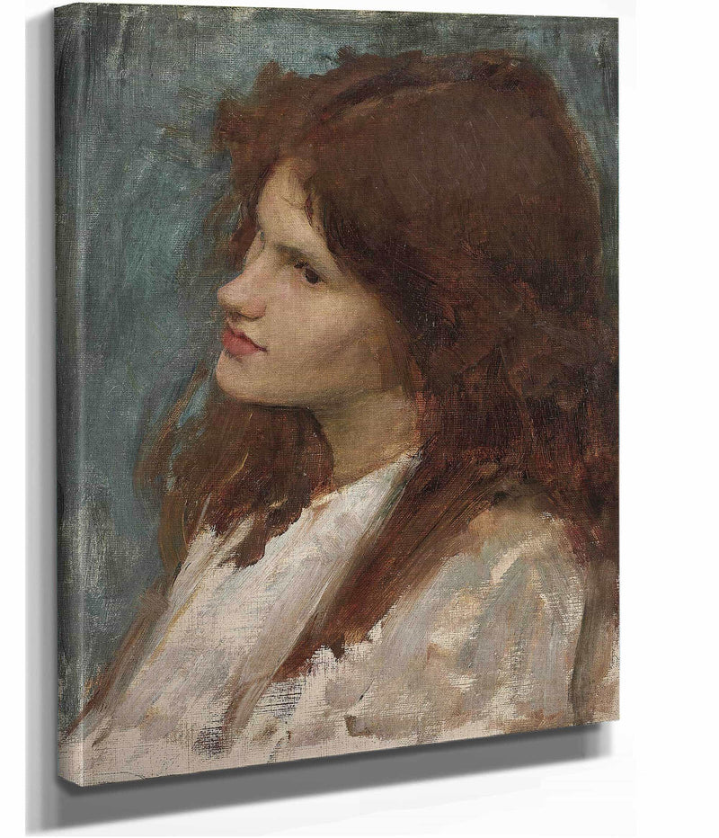 Head Of A Girl by John William Waterhouse