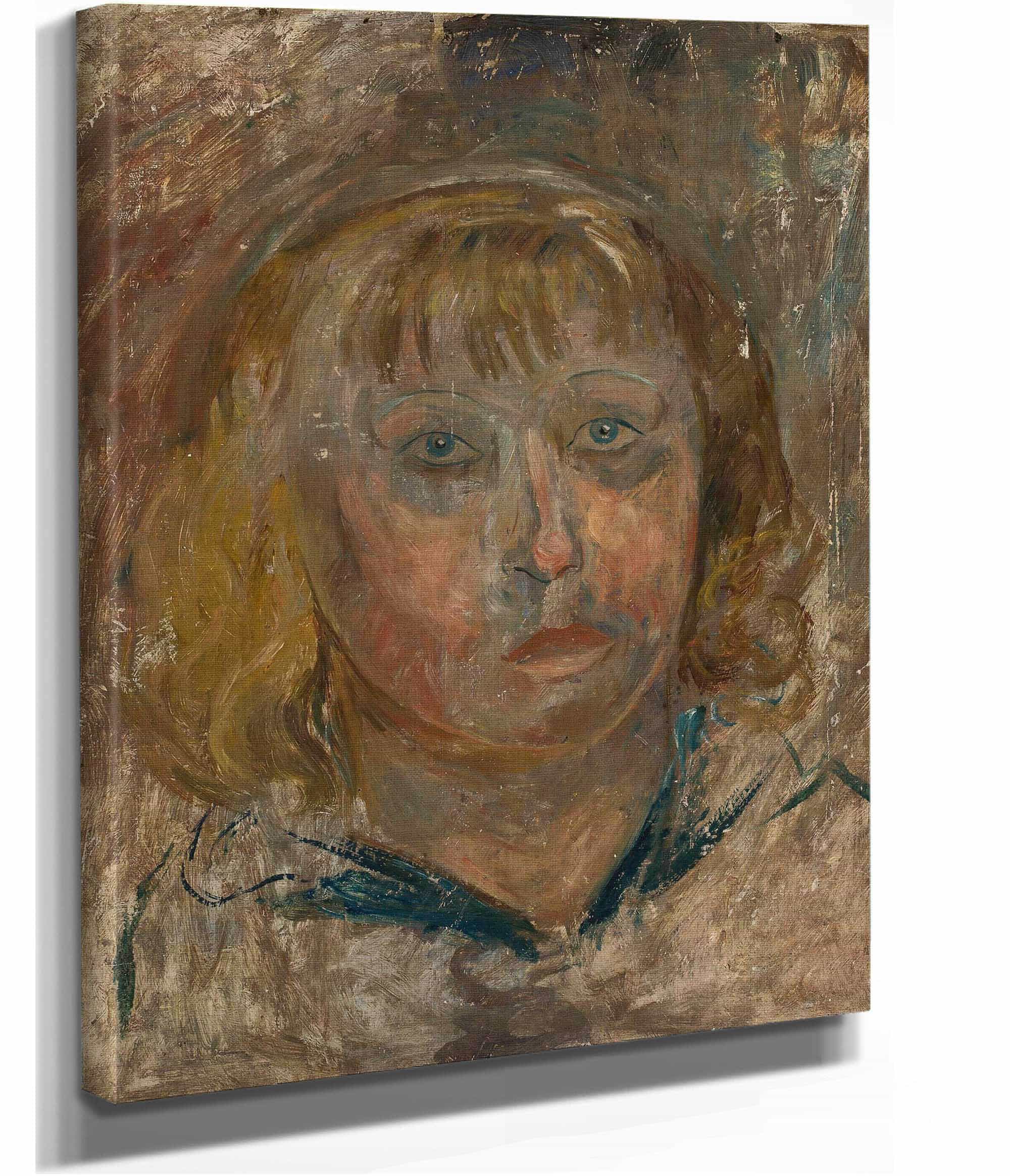 Head Of A Girl With A Fringe by Tadeusz Makowski