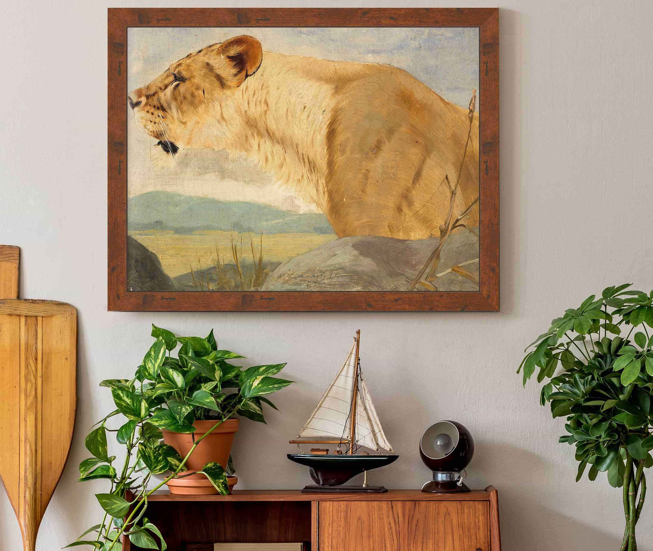 Head Of A Lioness by Wilhelm Kuhnert