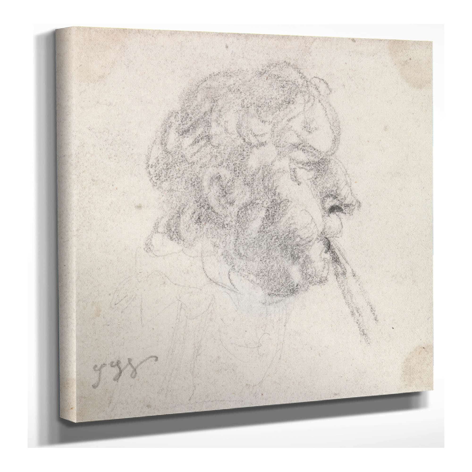 Head Of A Man Blowing A Pipe by James Ward