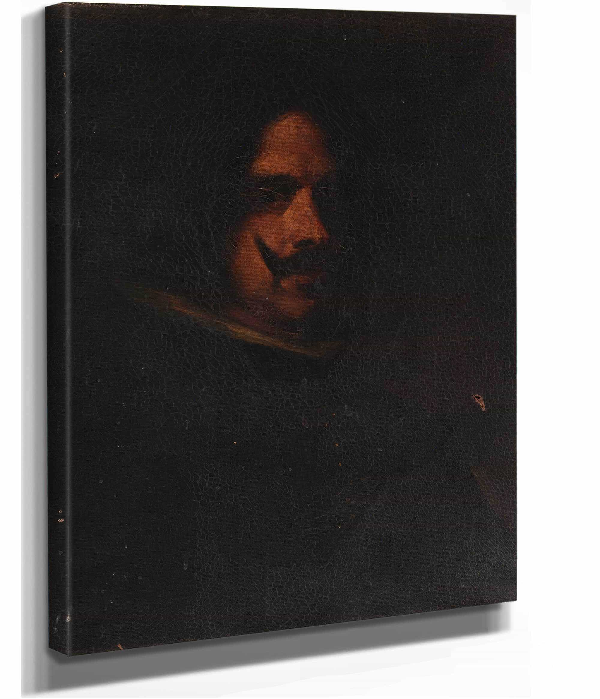 Head Of A Man Copy After Diego Velazquez by William Merritt Chase