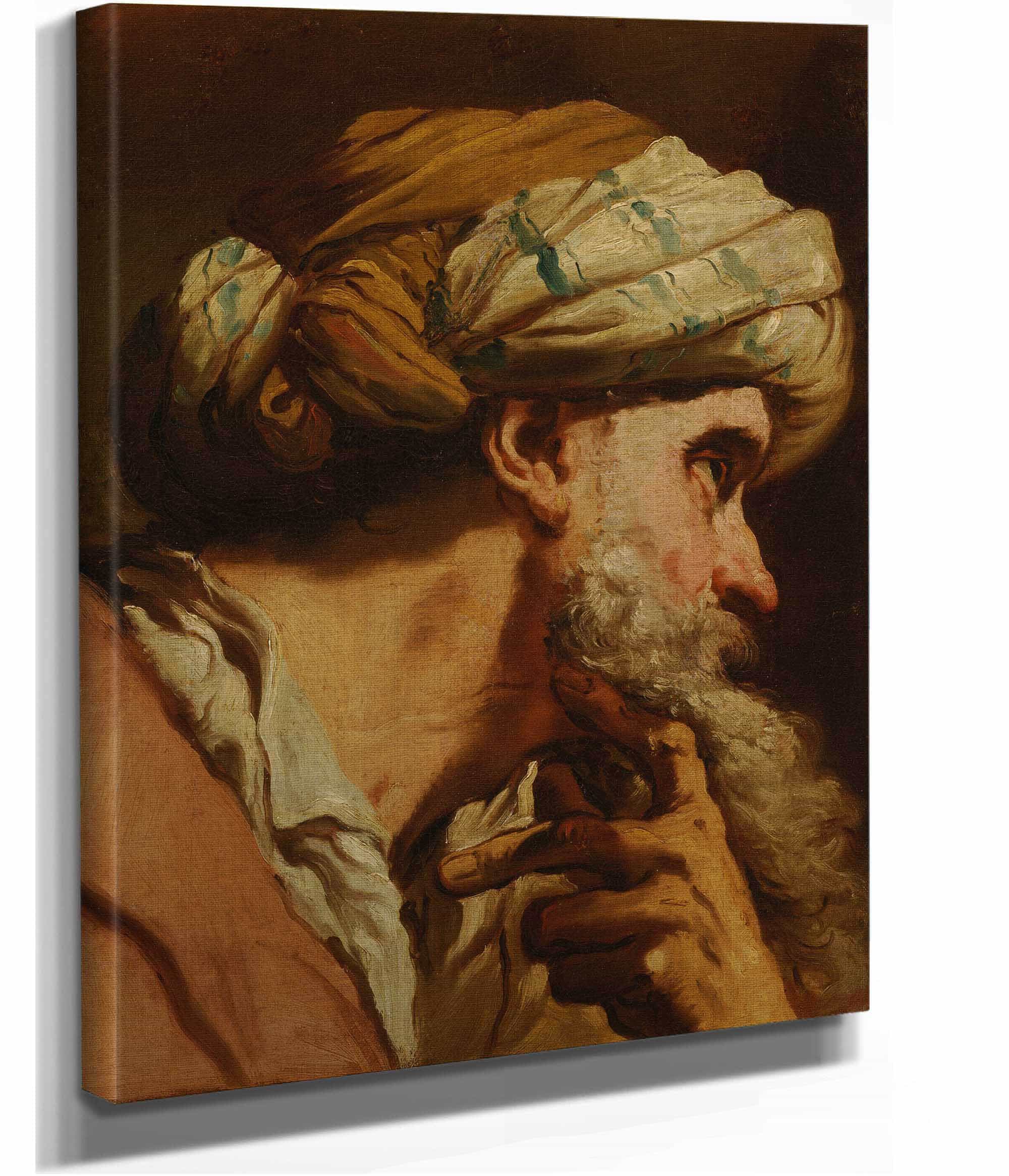 Head Of A Man In Oriental Costume by Gaetano Gandolfi