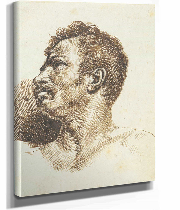 Head Of A Man Recto by Theodore Gericault