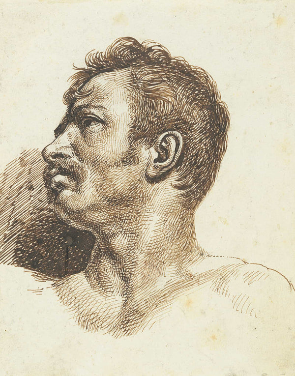 Head Of A Man Recto by Theodore Gericault