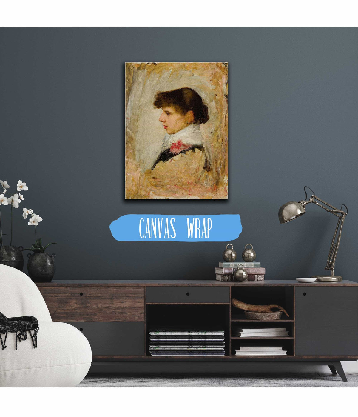 Head Of A Model by John William Waterhouse