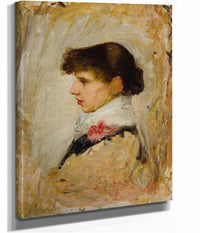 Head Of A Model by John William Waterhouse