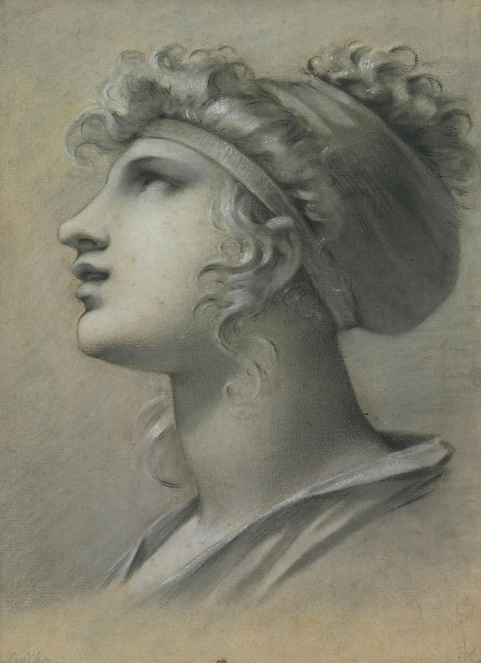Head Of A Muse by Pierre Paul Prudhon