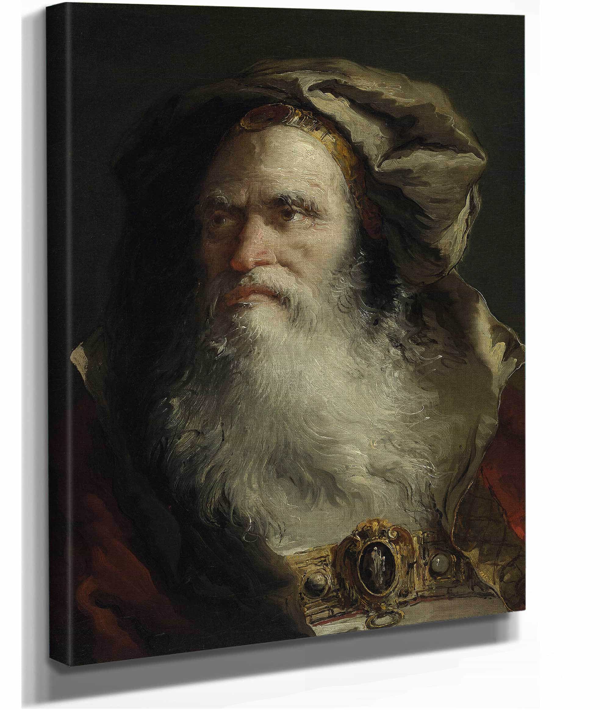 Head Of A Philosopher by Giovanni Domenico Tiepolo