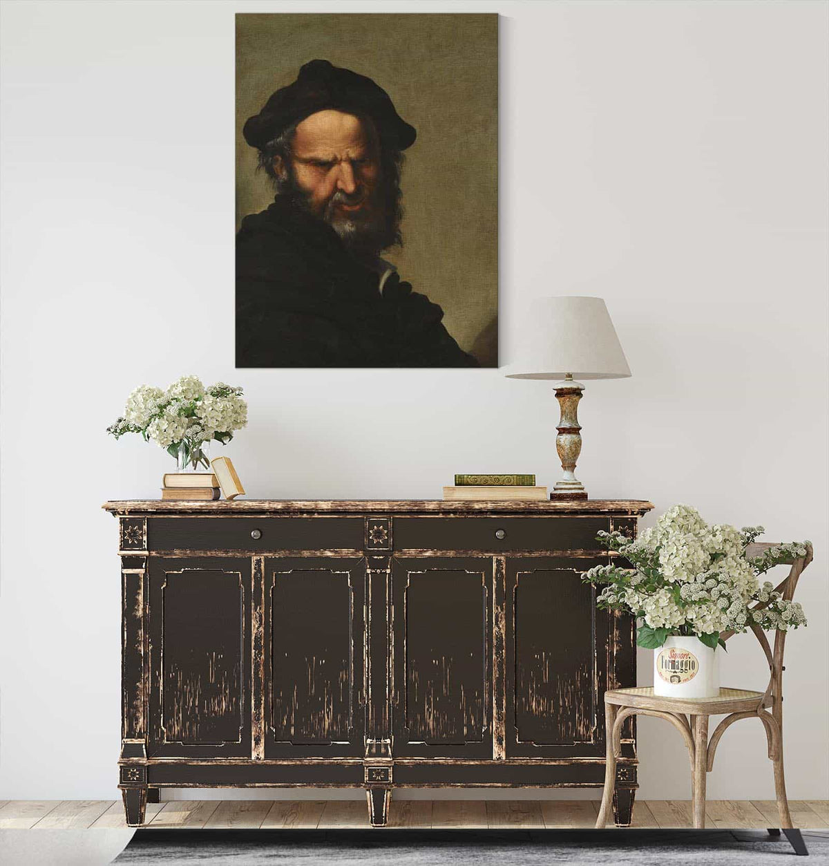 Head Of A Philosopher by Salvator Rosa