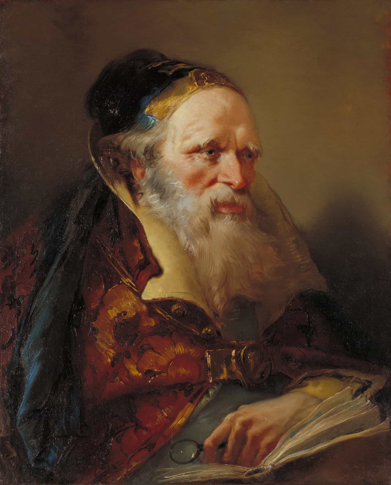 Head Of A Philosopher S S by Giovanni Domenico Tiepolo