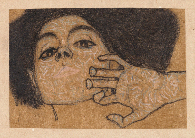 Head Of A Woman by Egon Schiele