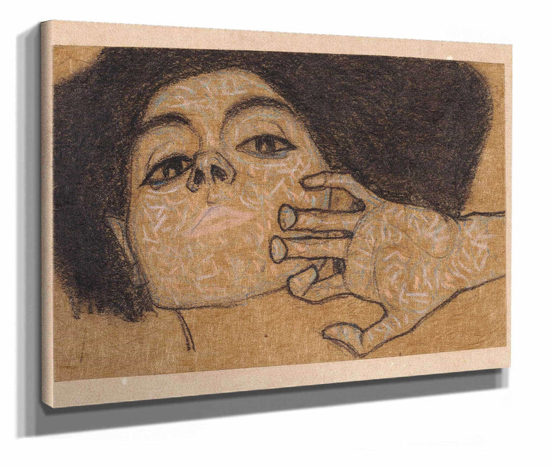 Head Of A Woman by Egon Schiele