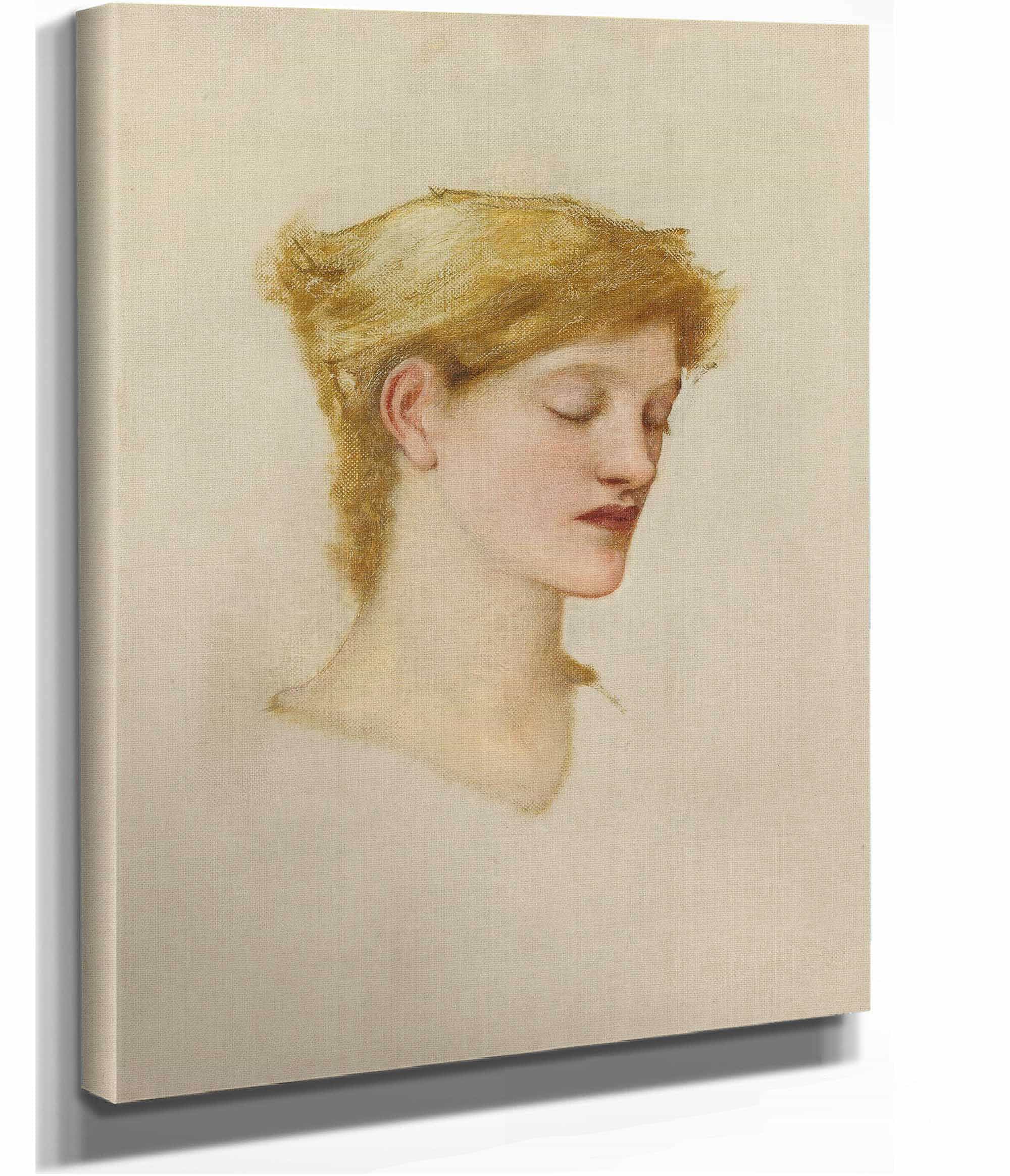 Head Of A Woman by Sir Edward Coley Burne Jones