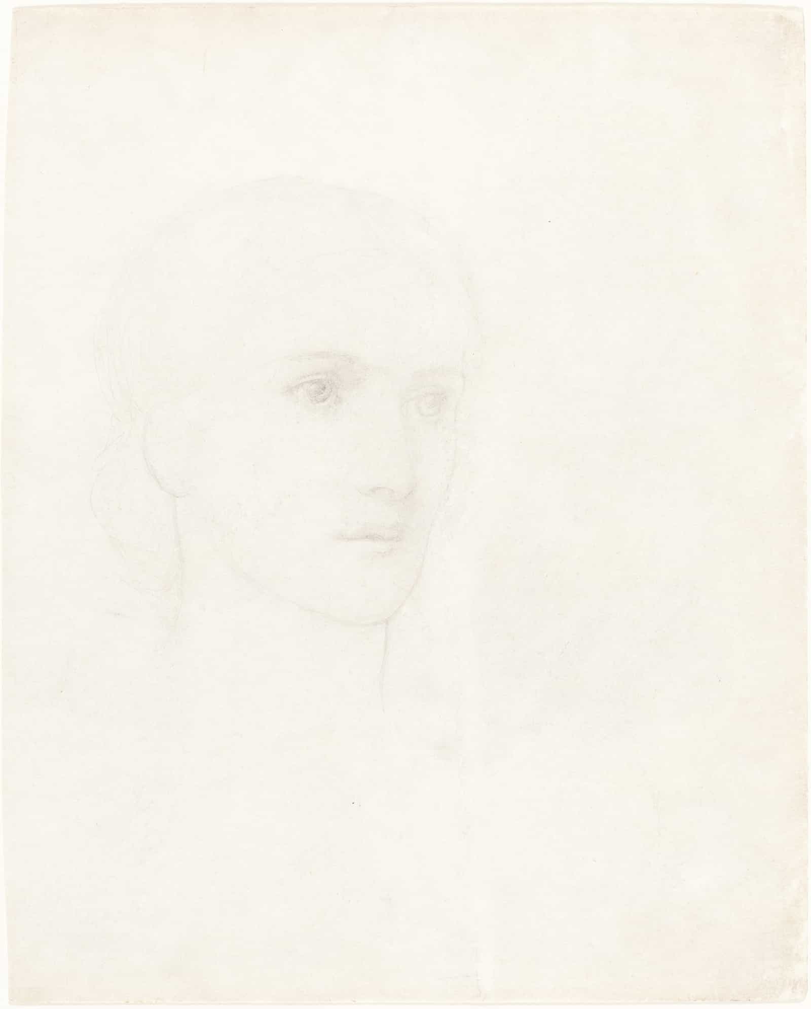 Head Of A Woman by Sir Edward Coley Burne Jones