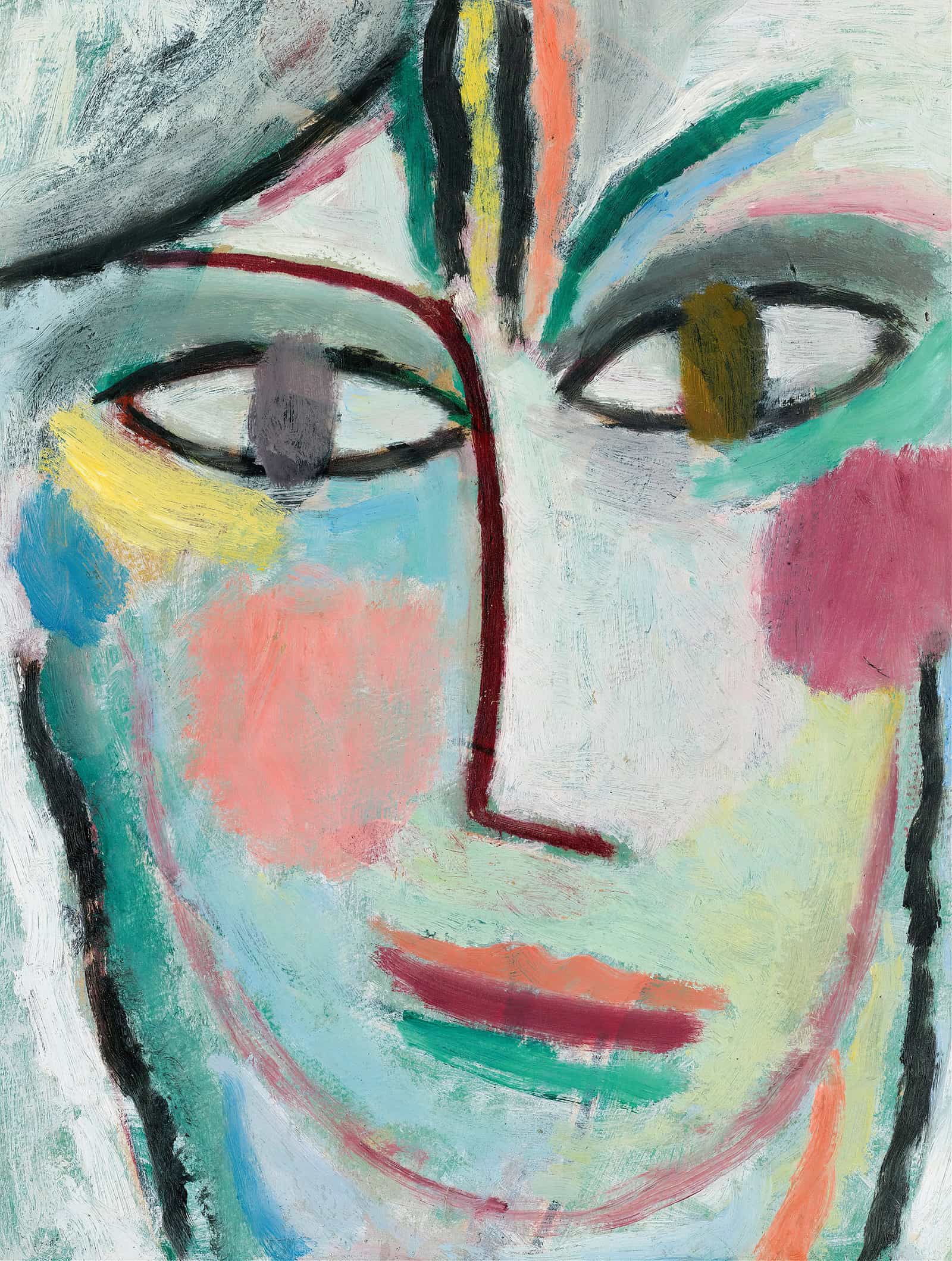 Head Of A Woman Femina by Alexej Von Jawlensky