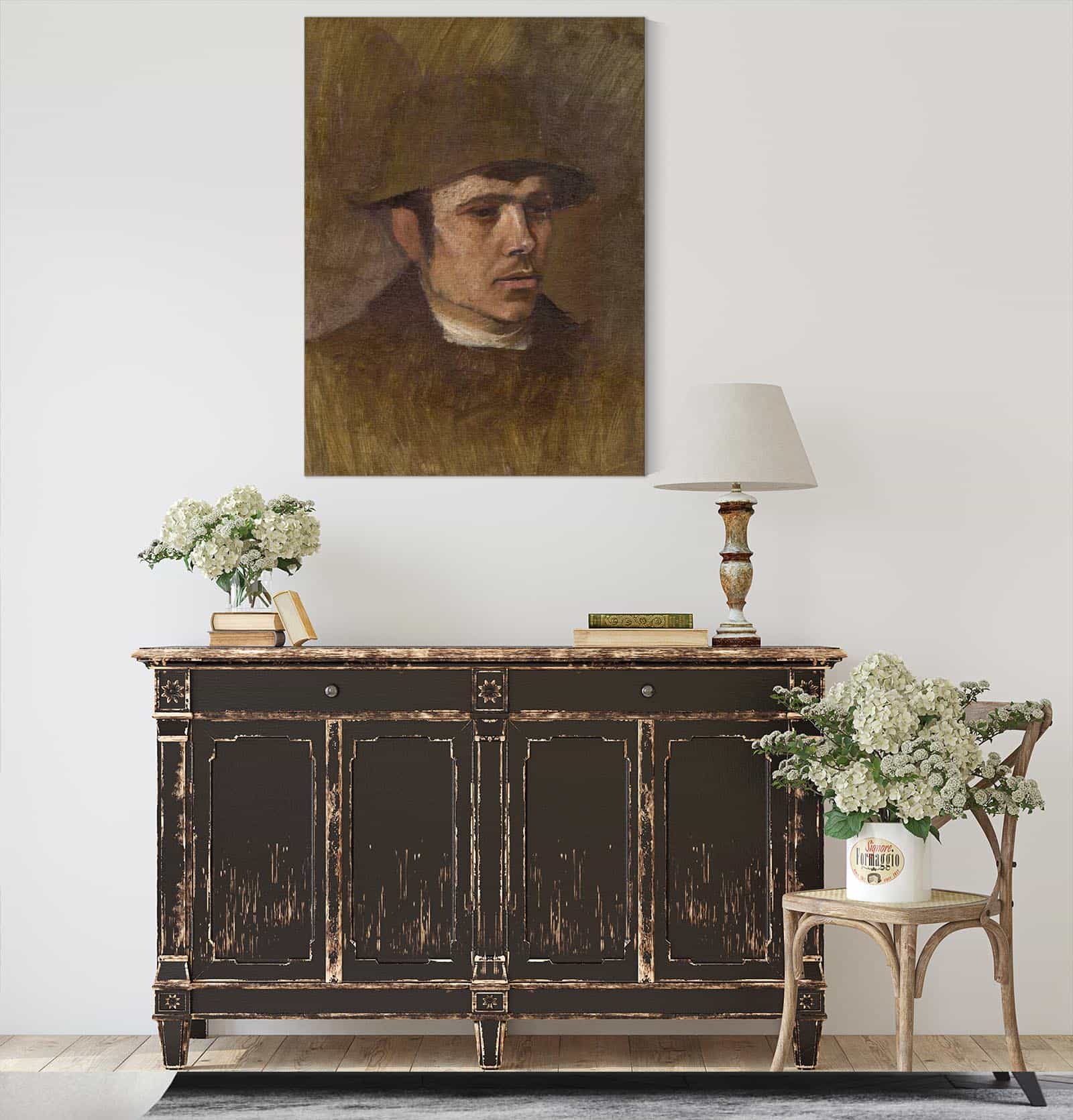 Head Of A Worker In A Hat by Ladislav Mednyanszky
