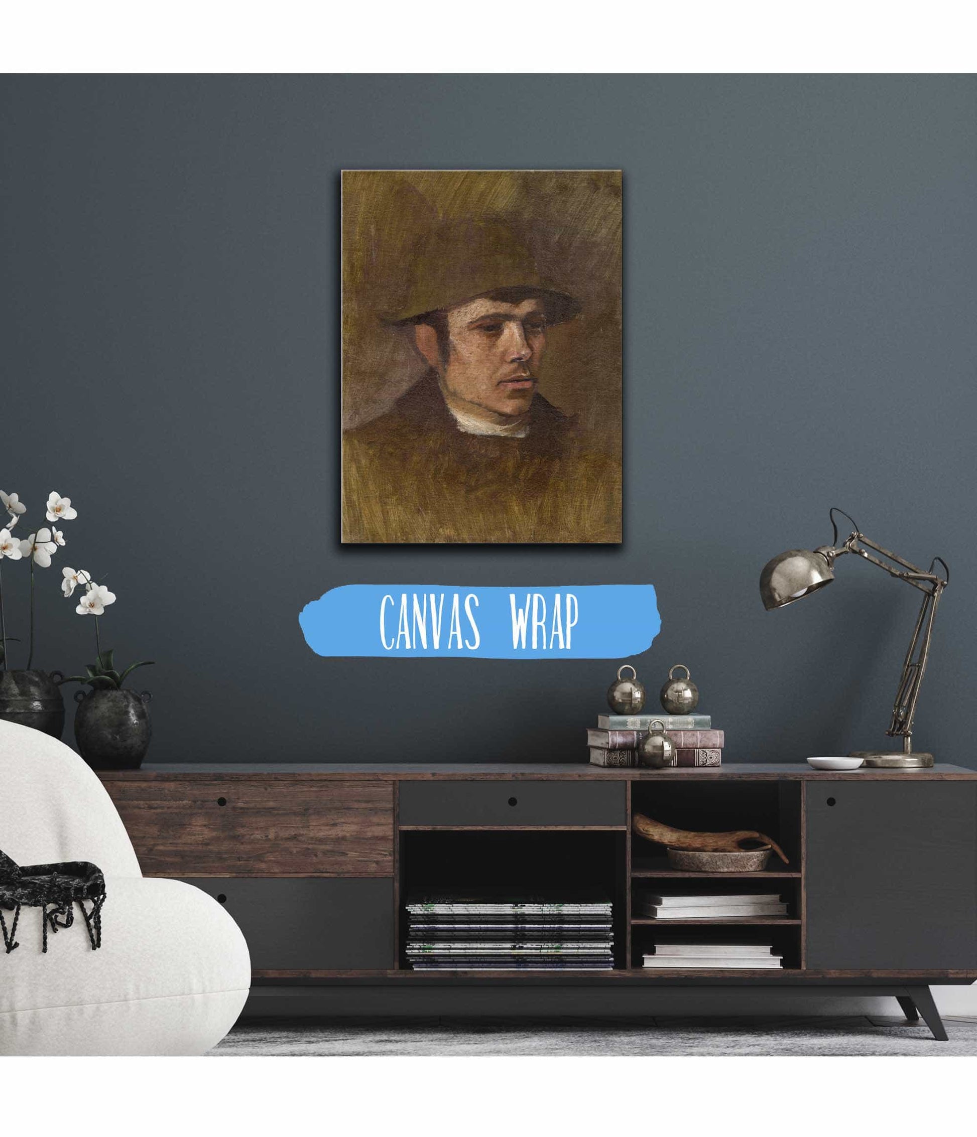 Head Of A Worker In A Hat by Ladislav Mednyanszky
