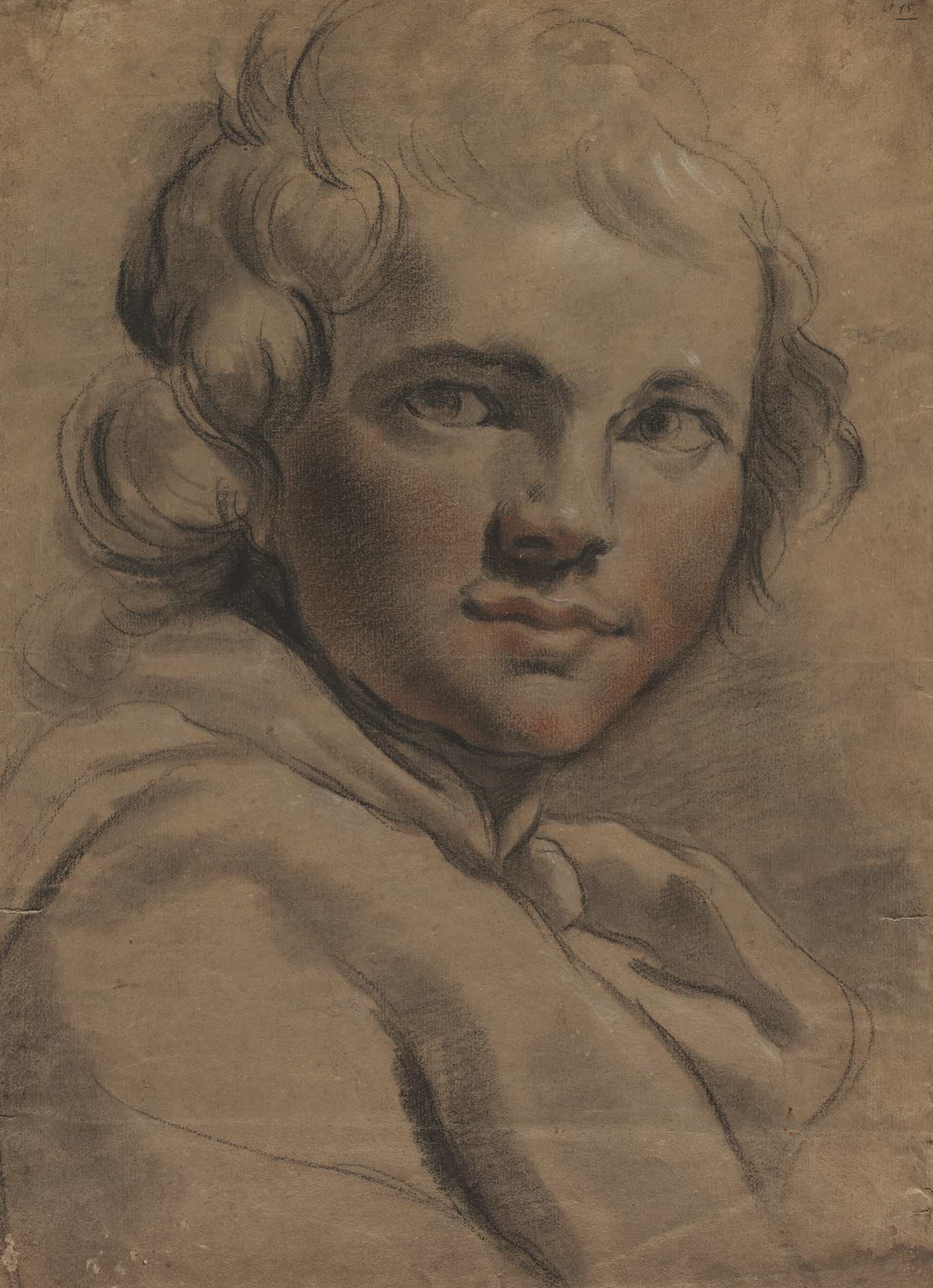 Head Of A Young Man Recto S by Gaetano Gandolfi