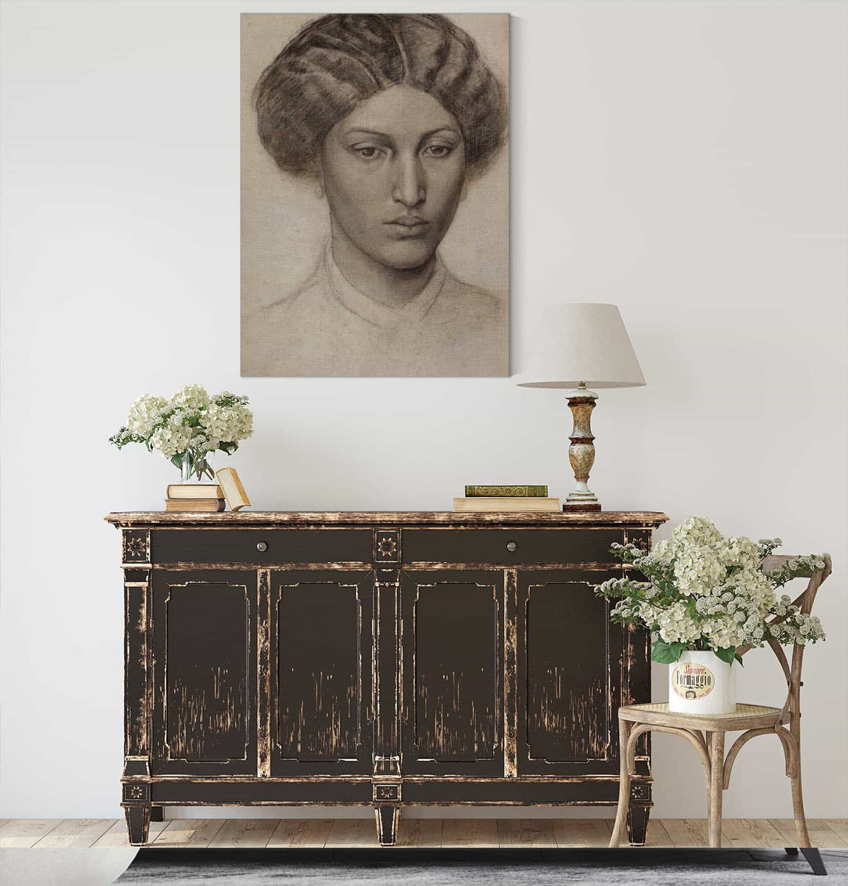 Head Of A Young Woman by Dante Gabriel Rossetti