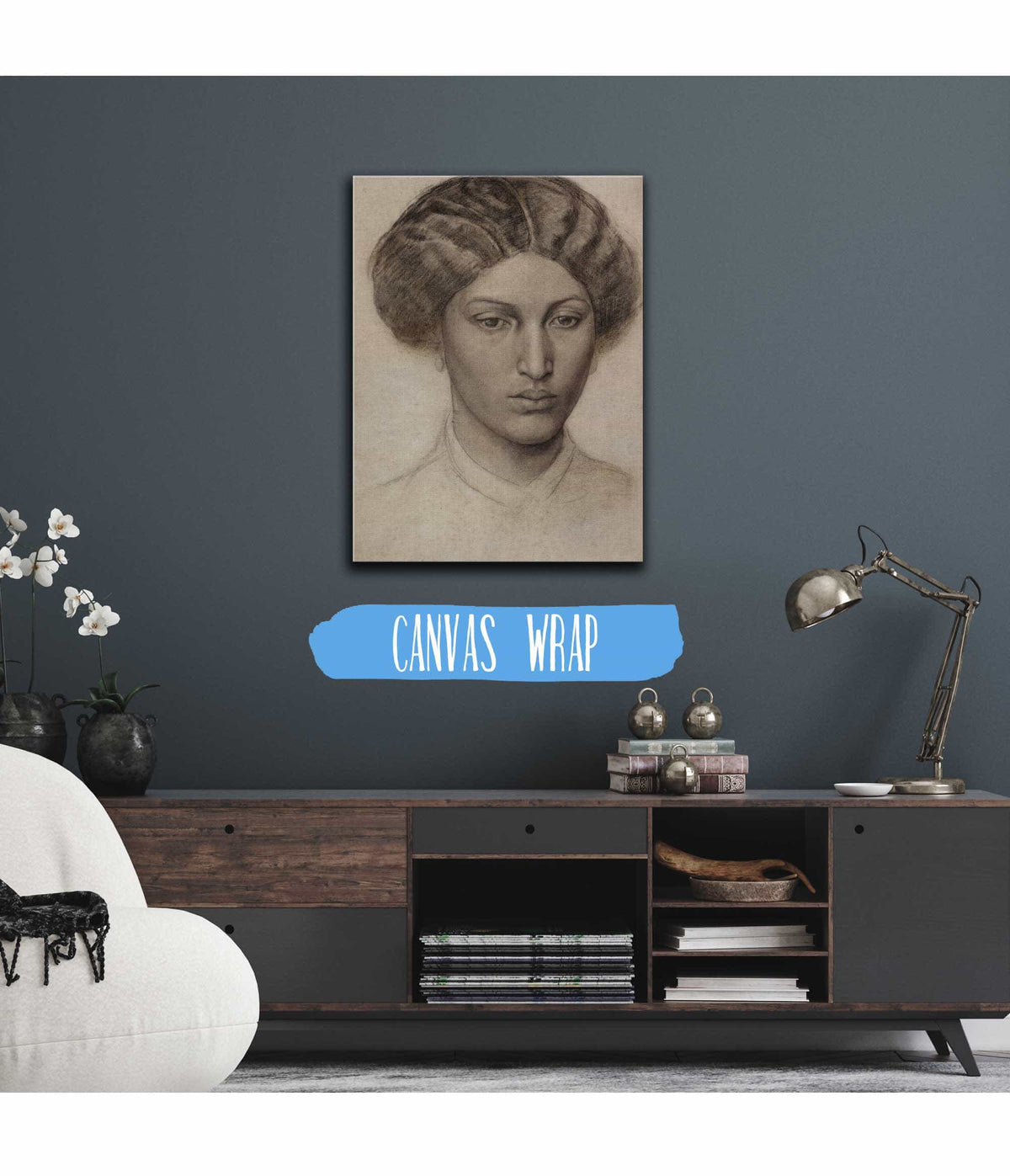 Head Of A Young Woman by Dante Gabriel Rossetti