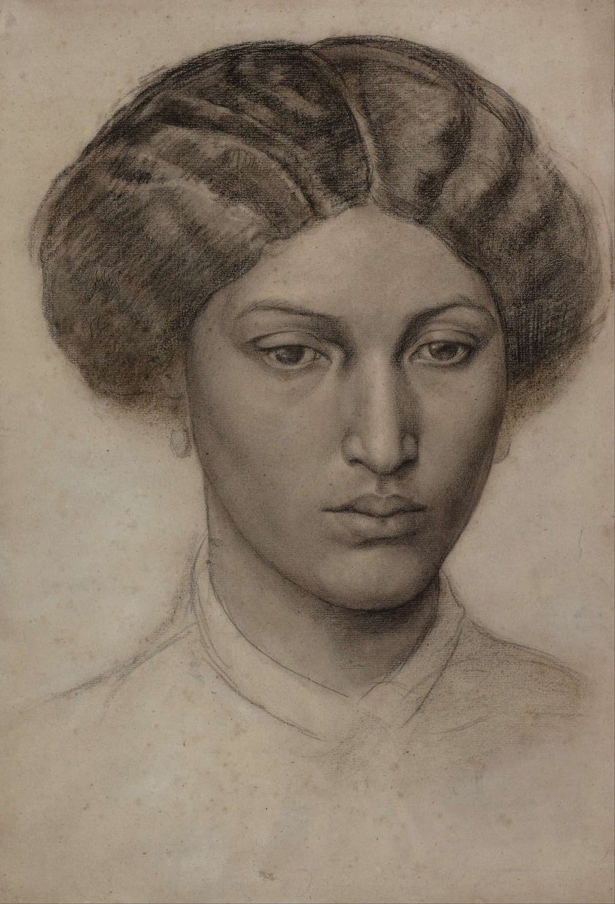Head Of A Young Woman by Dante Gabriel Rossetti