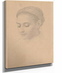 Head Of A Young Woman by Eastman Johnson