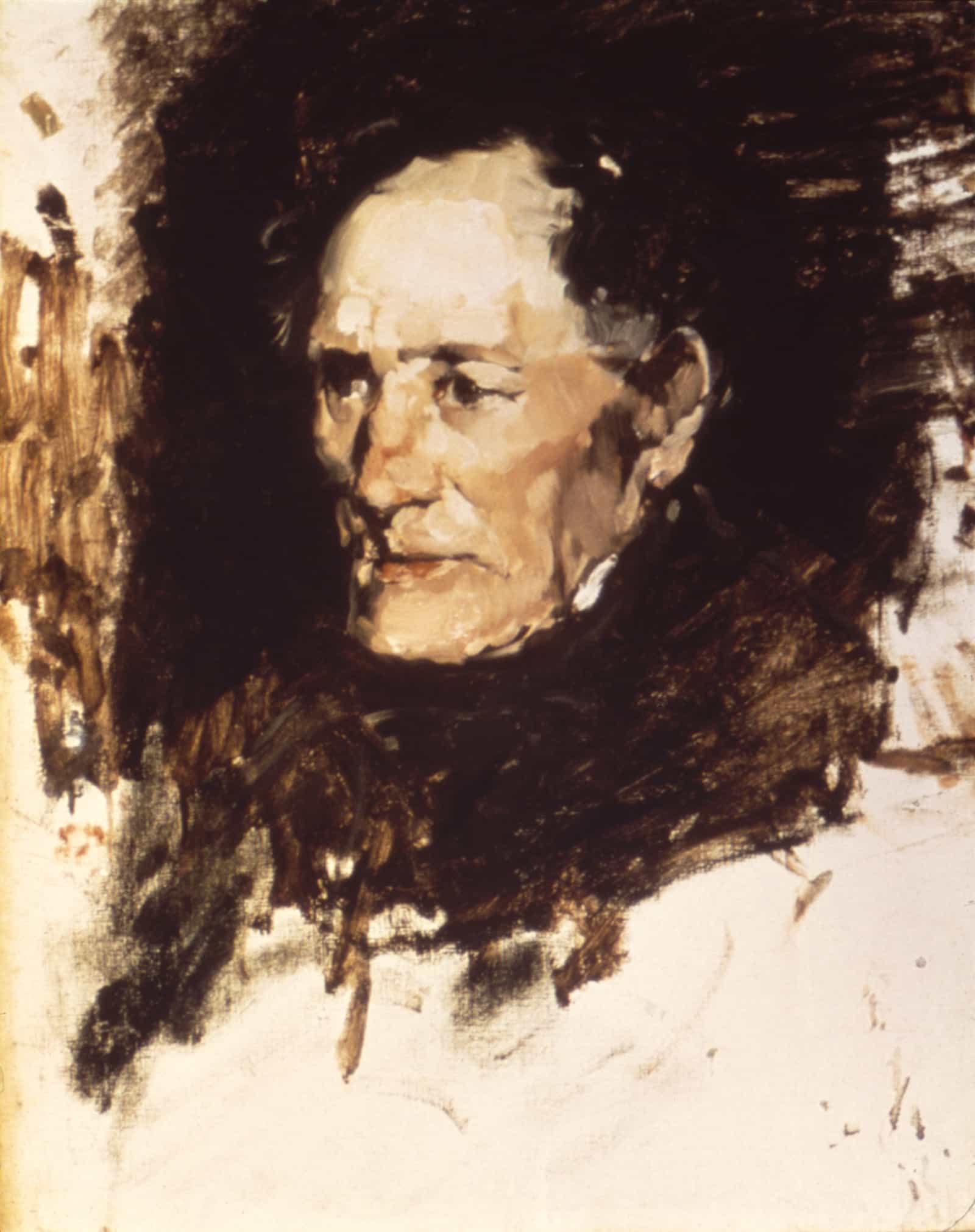 Head Of An Old Man by Frank Duveneck