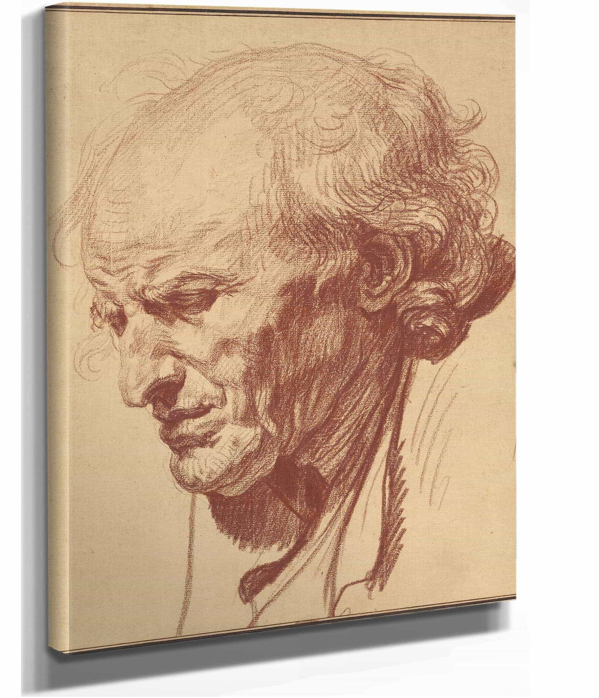 Head Of An Old Man by Jean Baptiste Greuze