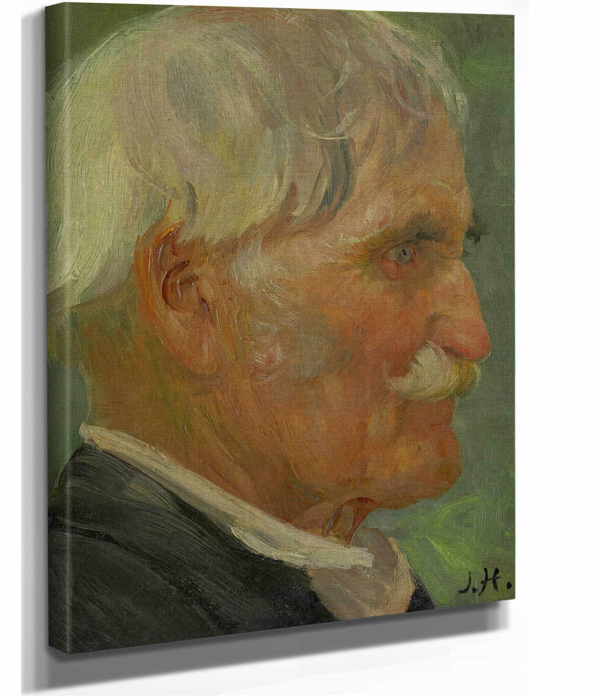 Head Of An Old Man   by Jozef Hanula