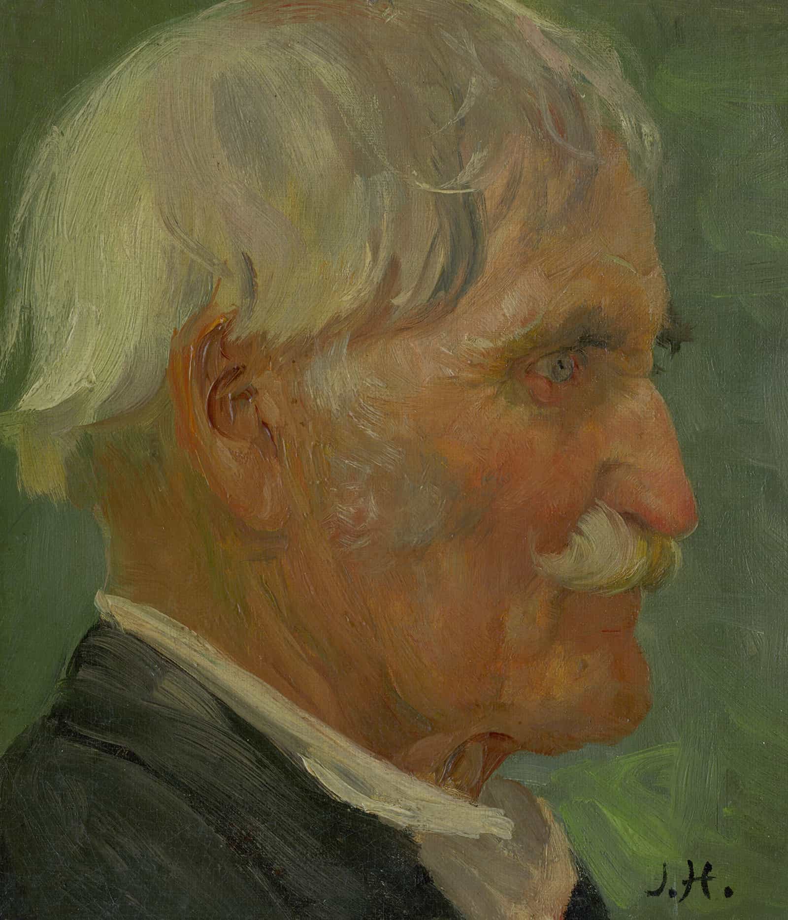 Head Of An Old Man   by Jozef Hanula