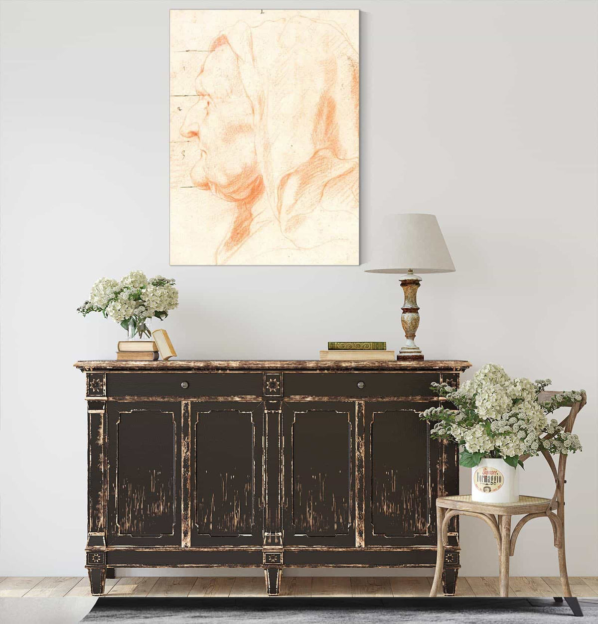 Head Of An Old Woman In Left Profile by Jacob Jordaens