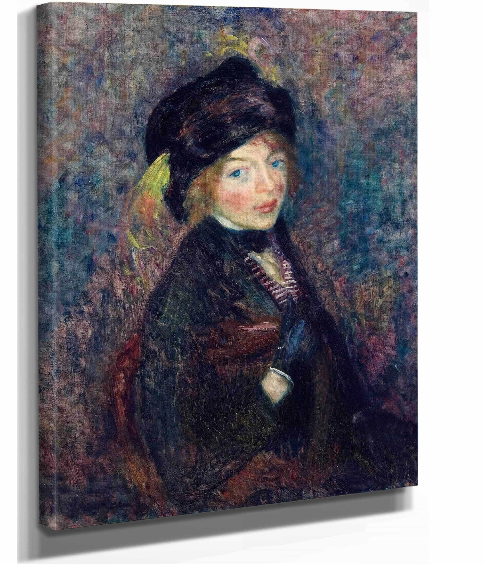 Head Of Girl Feather In Turban by William James Glackens