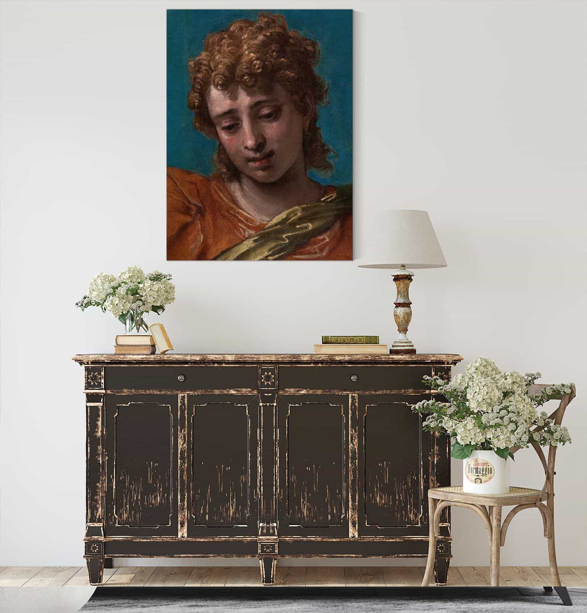 Head Of Saint Michael From The Petrobelli Altarpiece by Paolo Veronese