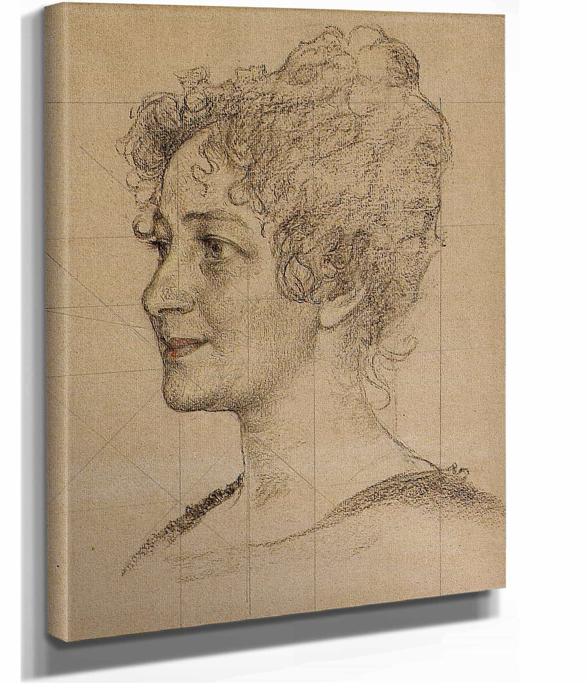 Head Study Mrs Signe Thiel by Carl Larsson