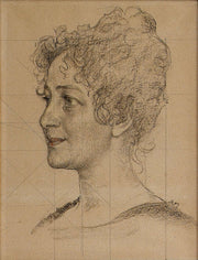 Head Study Mrs Signe Thiel by Carl Larsson