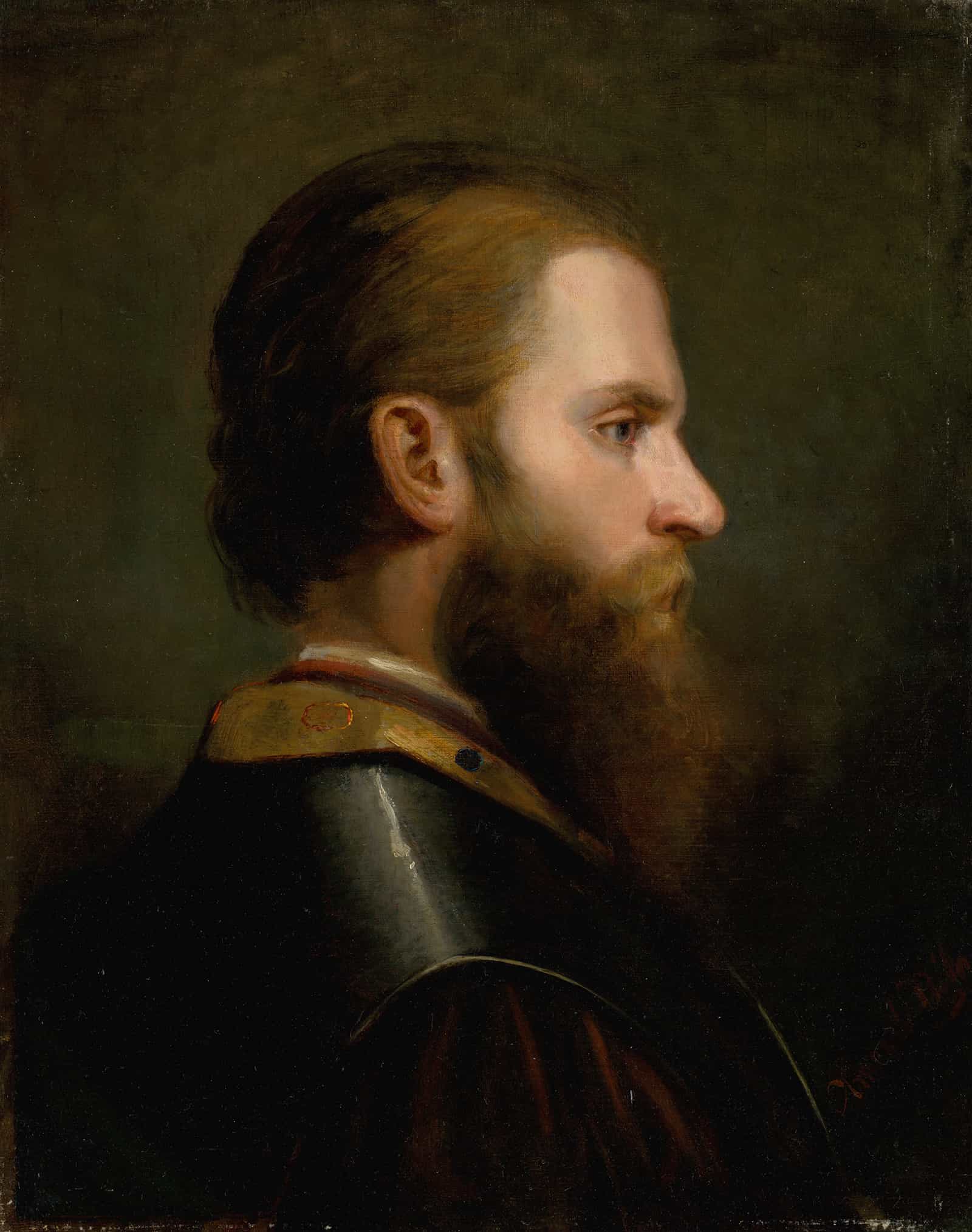 Head Study Of A Man by Friedrich Von Amerling