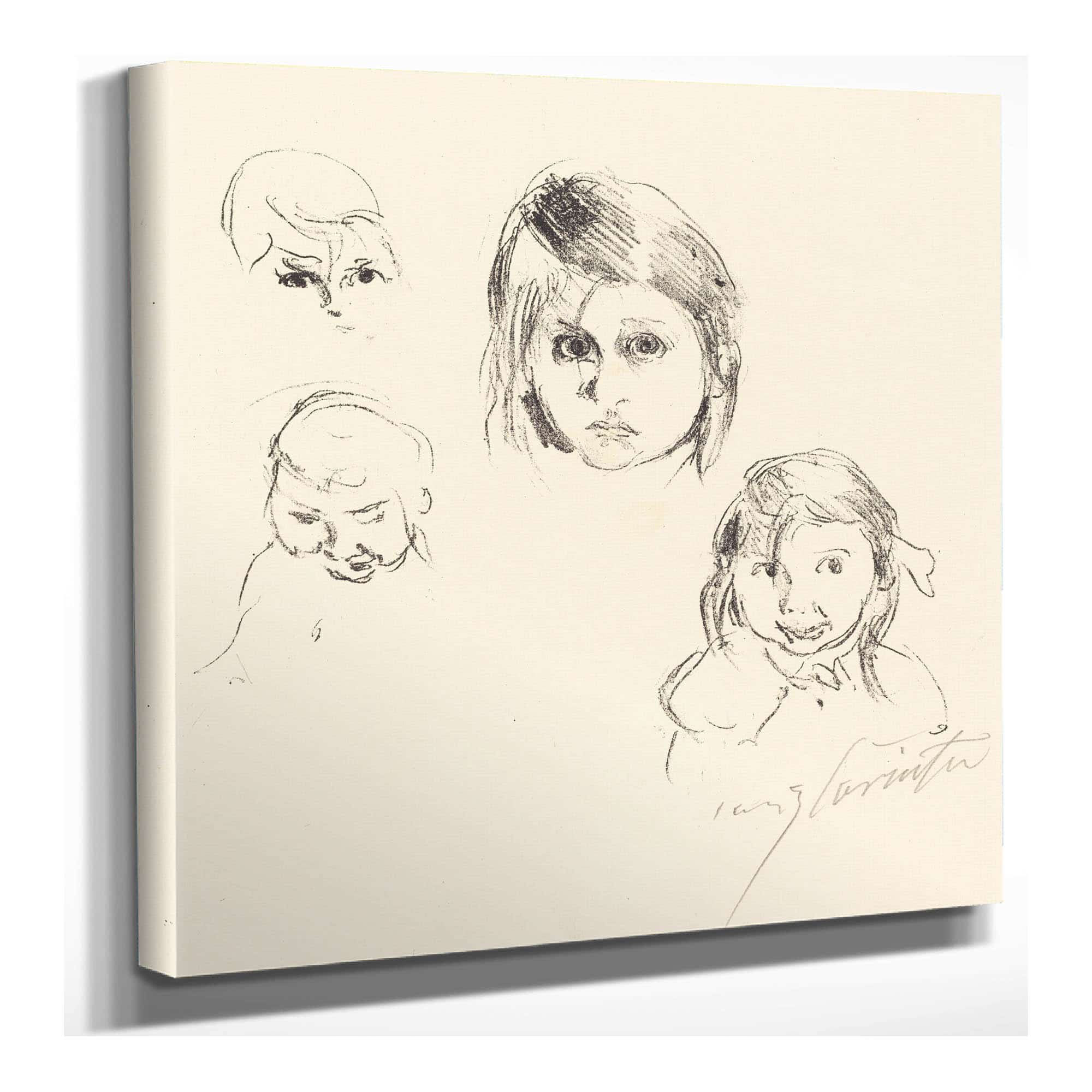 Heads Of Children Kinderkopfe by Lovis Corinth