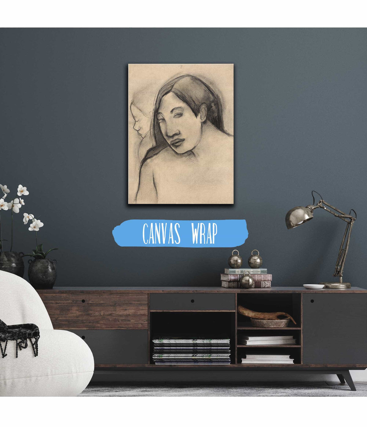 Heads Of Tahitian Women Frontal And Profile Views   by Paul Gauguin