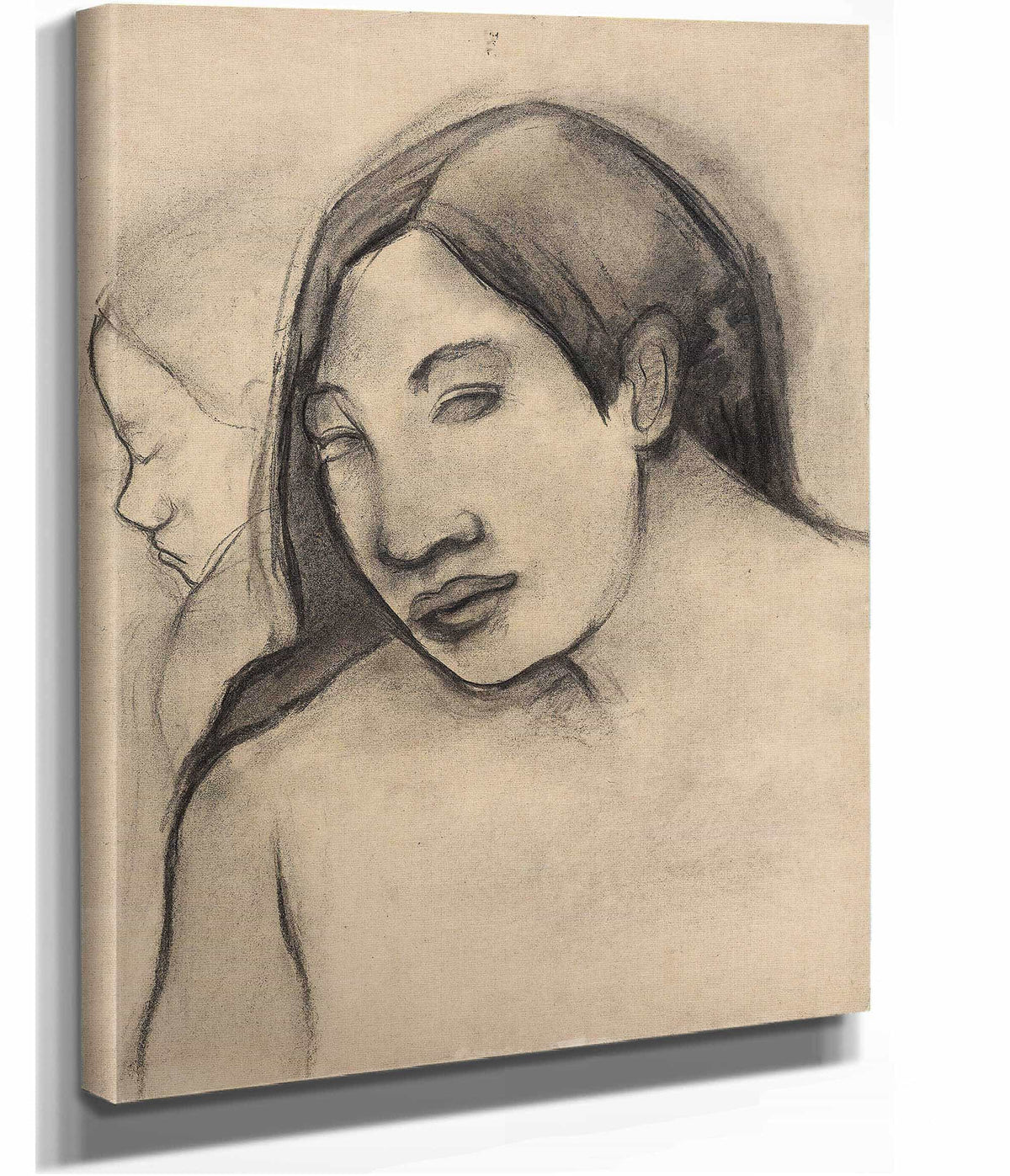 Heads Of Tahitian Women Frontal And Profile Views   by Paul Gauguin